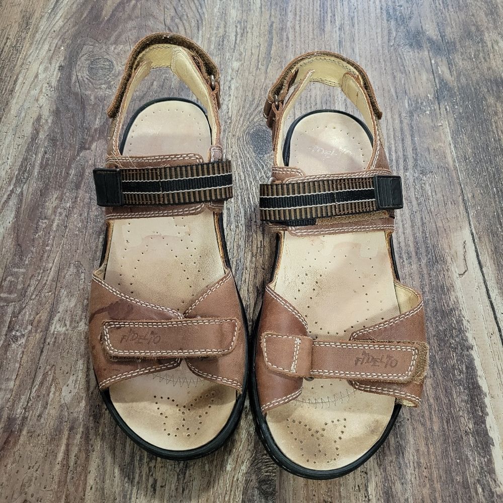 Fidelio Sandals Brown Straps Comfort Orthopedic Size 38